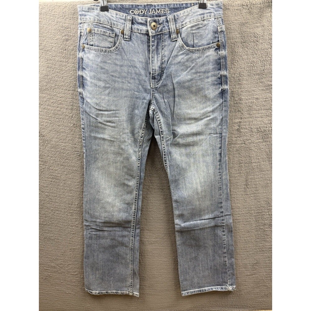 Cody James Jeans Mens 29x32 Bold Stitch Blue Denim Boot Cut